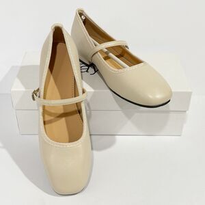 Taytoe Women's Mary Jane Flats Comfortable Square Toe Ballet Office Shoes Size 7